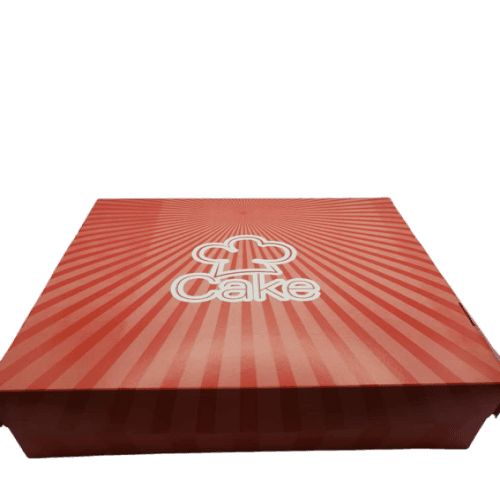 Caja roja para cake 300x300x100m